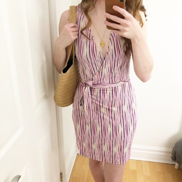 100% Silk Diane Von Furstenberg Jude Wrap Dress 4